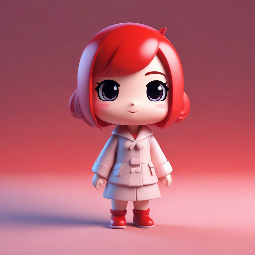 隐形墨水特工:Octane渲染下的柔和色彩动态全身站立照