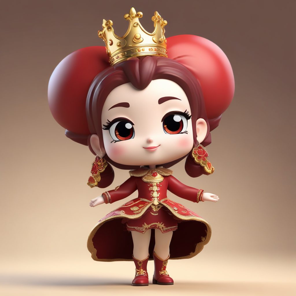 🎶音乐剧女王！舞台风Chibi全身像，专业光追3D渲染壁纸！