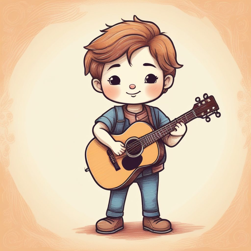 🎸音乐梦想家！Q版手绘角色，彩色铅笔头像绝了！