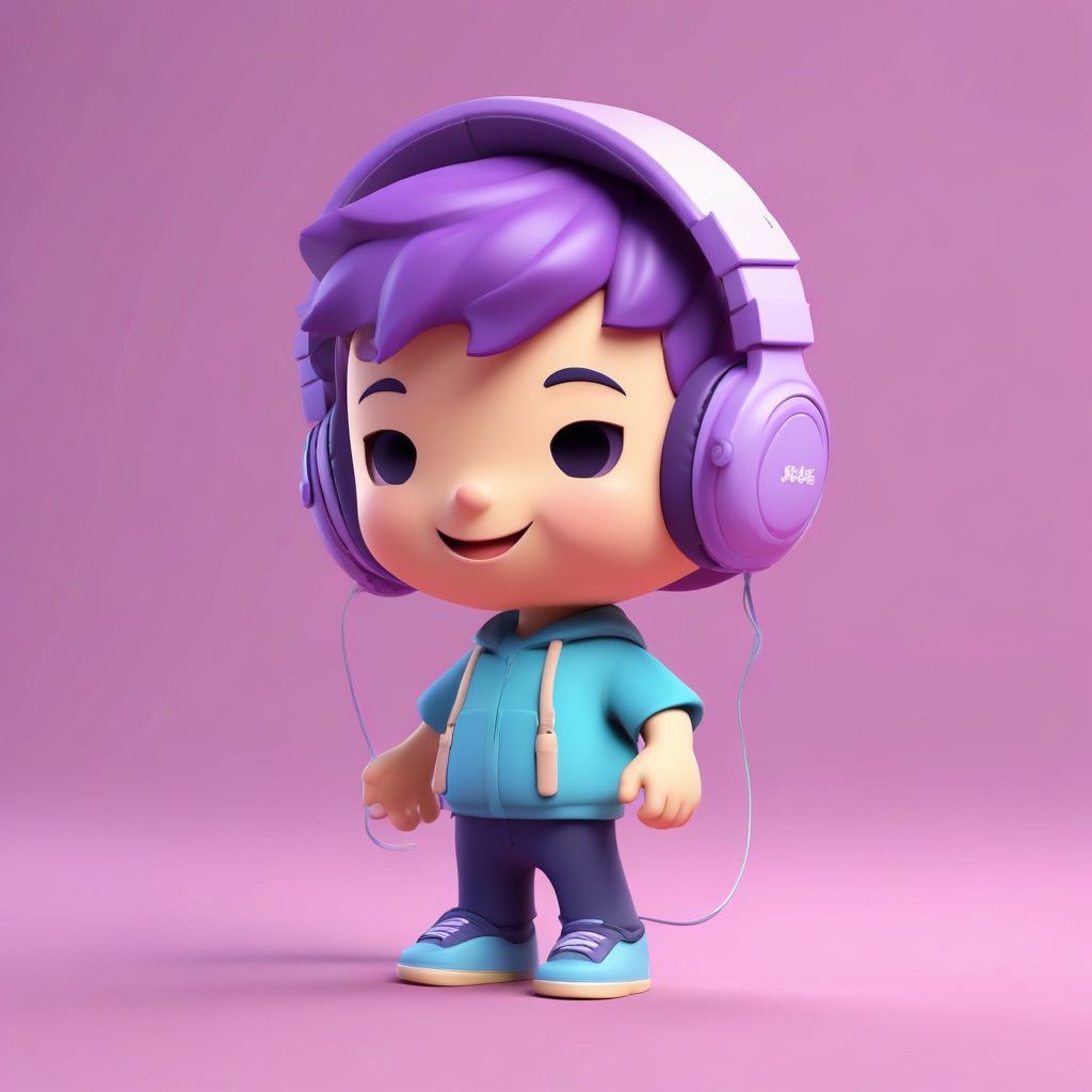 音乐主题：Q版制作人头像生成！C4D建模+光追，酷炫盲盒风