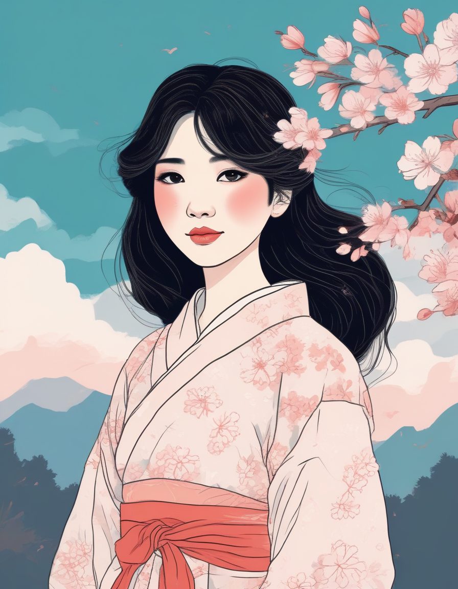 樱花季限定：日系春日少女的粉嫩线稿彩铅插画技巧