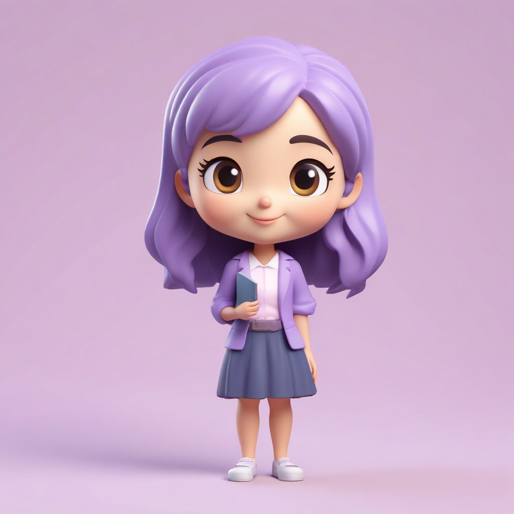 📖英语老师Q版黏土人！翻开故事书超萌姿态，3D效果8K超清壁纸