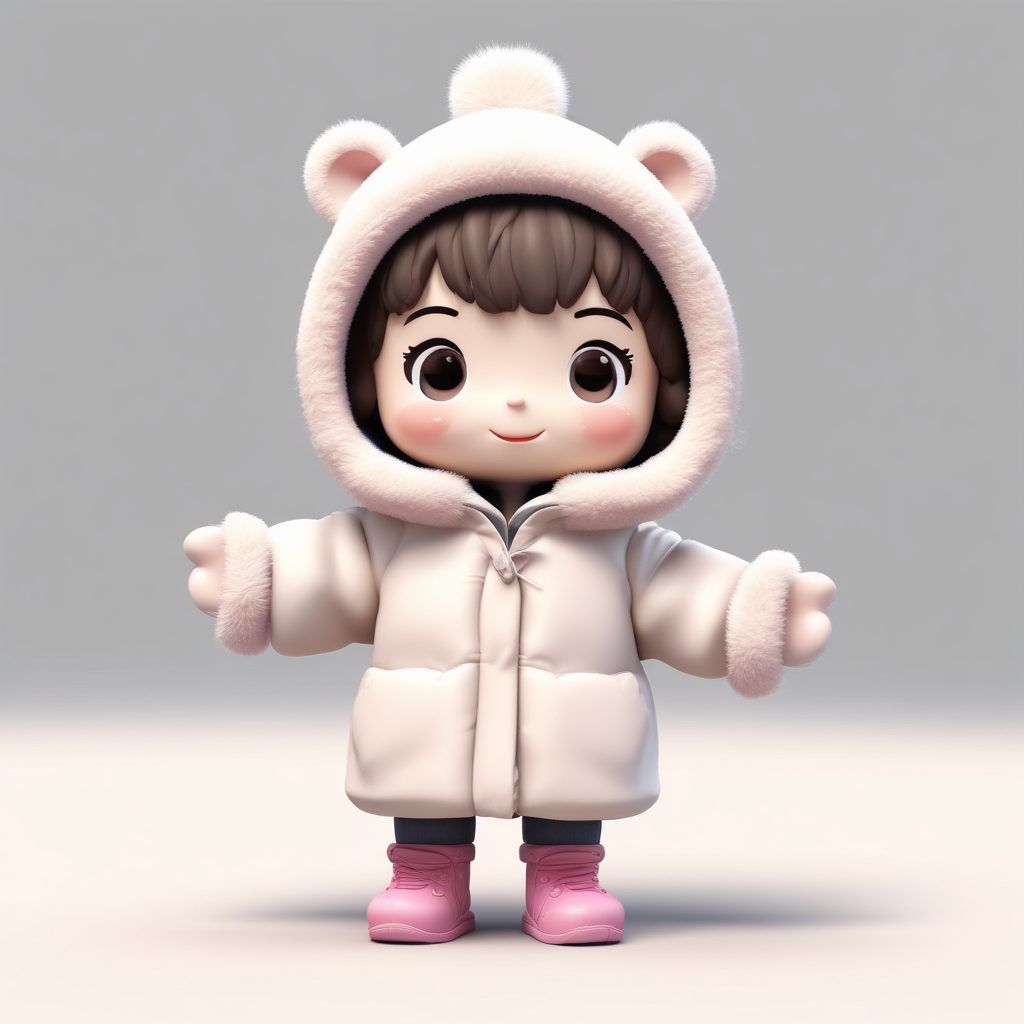 慵懒随性风！毛茸茸雪地靴Q版人物，冬季头像生成提示词