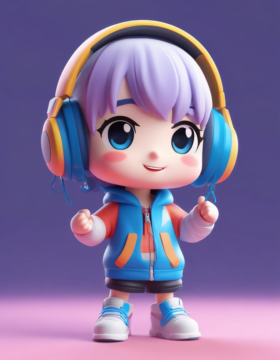 ✨游戏玩家Chibi少年！超酷炫3D手办全身像，做电竞头像首选