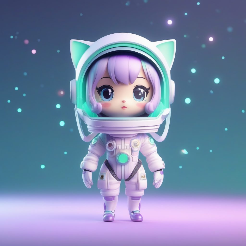 宇航员猫耳娘:未来科技感Q版3D手办生成指南(附8K参数)