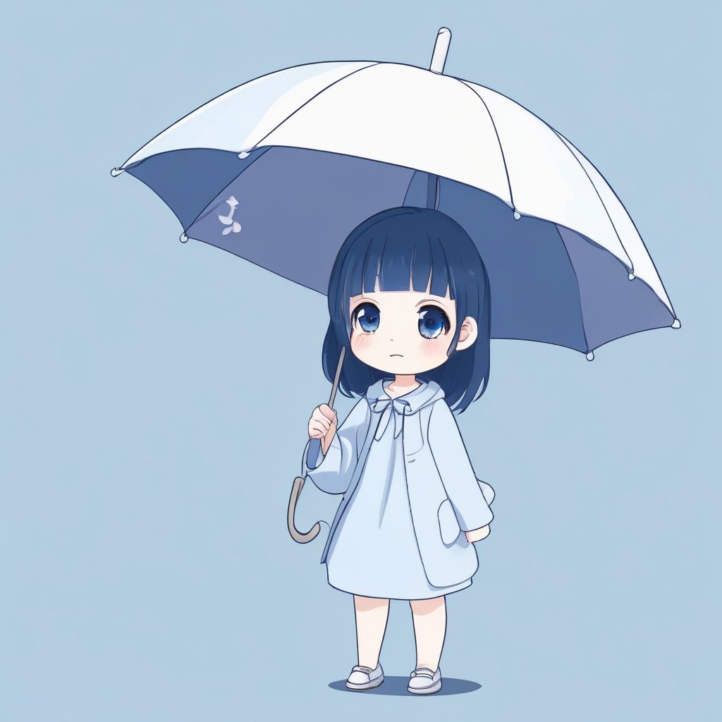 ☔️雨季治愈系！手持透明伞的Q版人物，忧郁可爱风壁纸！