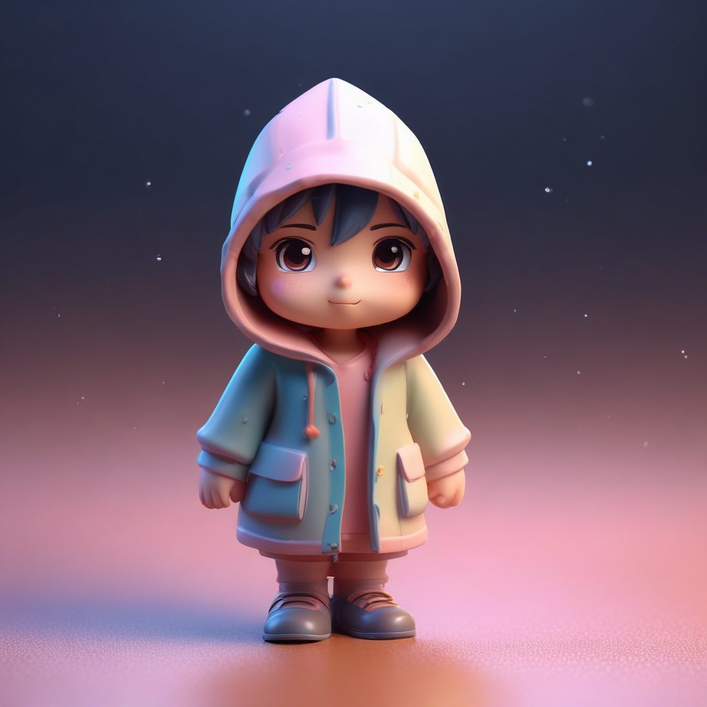 雨天躲避:Q版小人狼狈躲雨的惊恐表情与动作AI生成