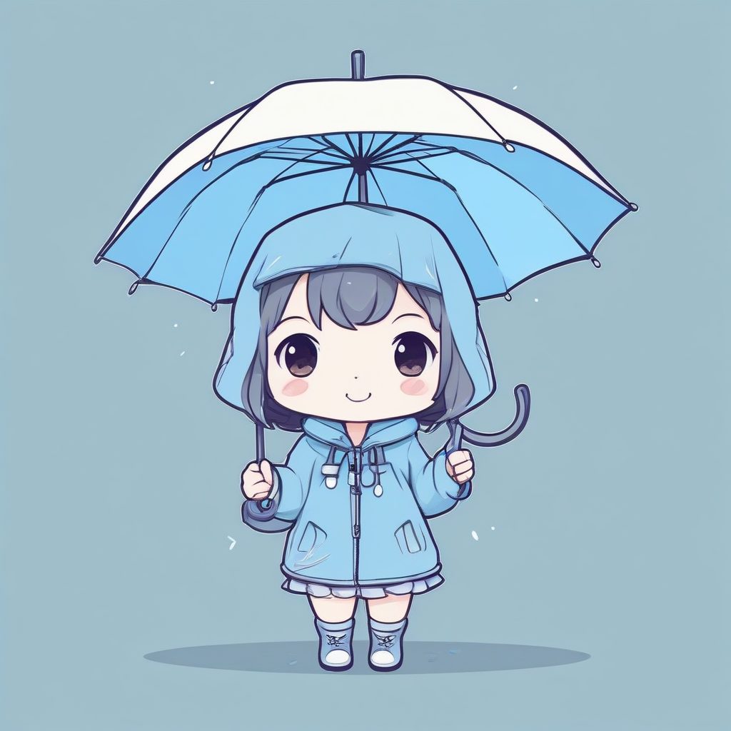 ☔️雨天小可爱！Q版治愈系雨中漫步者，清新配色头像生成