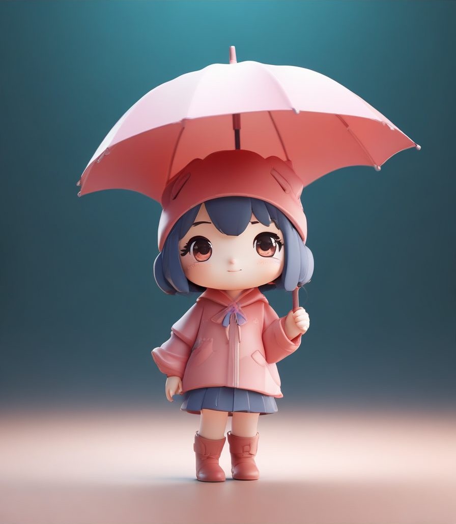 ☔雨天小确幸:撑伞漫步的Q版小天使
