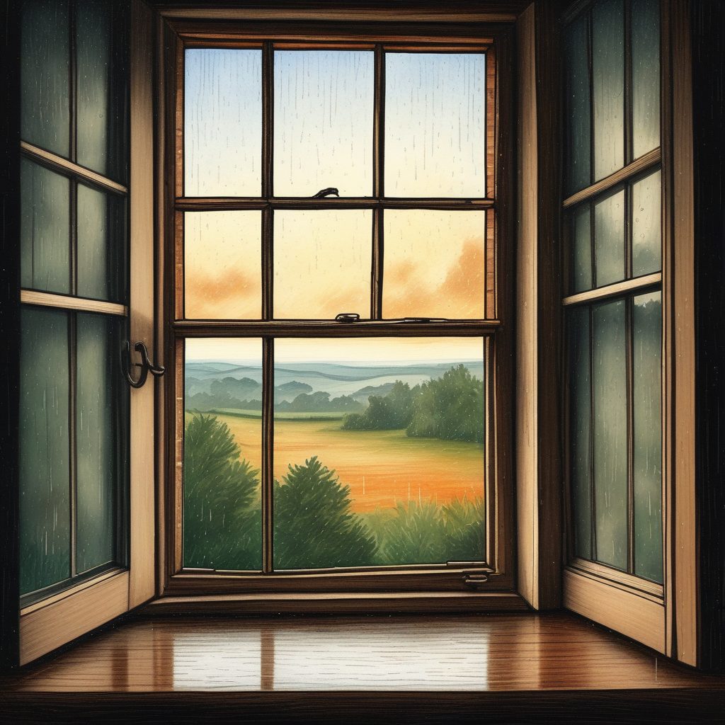 🌧️ 雨天治愈系：窗边马克笔速写，氛围感拉满！