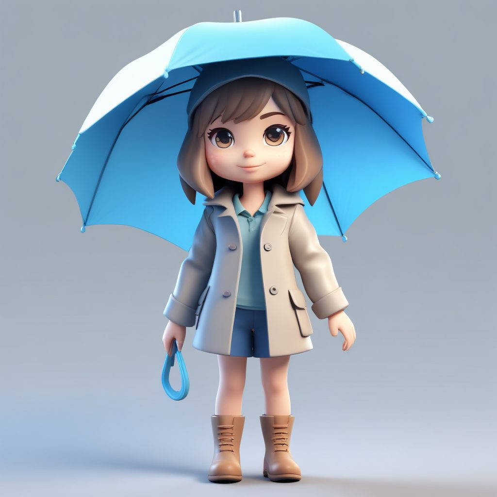 ☔️雨天治愈系！透明雨伞Q版女孩，情绪价值拉满的壁纸！