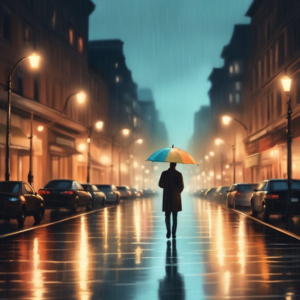 🌧️雨天专属！治愈系插画：透明雨伞和湿润街道，氛围感绝了！