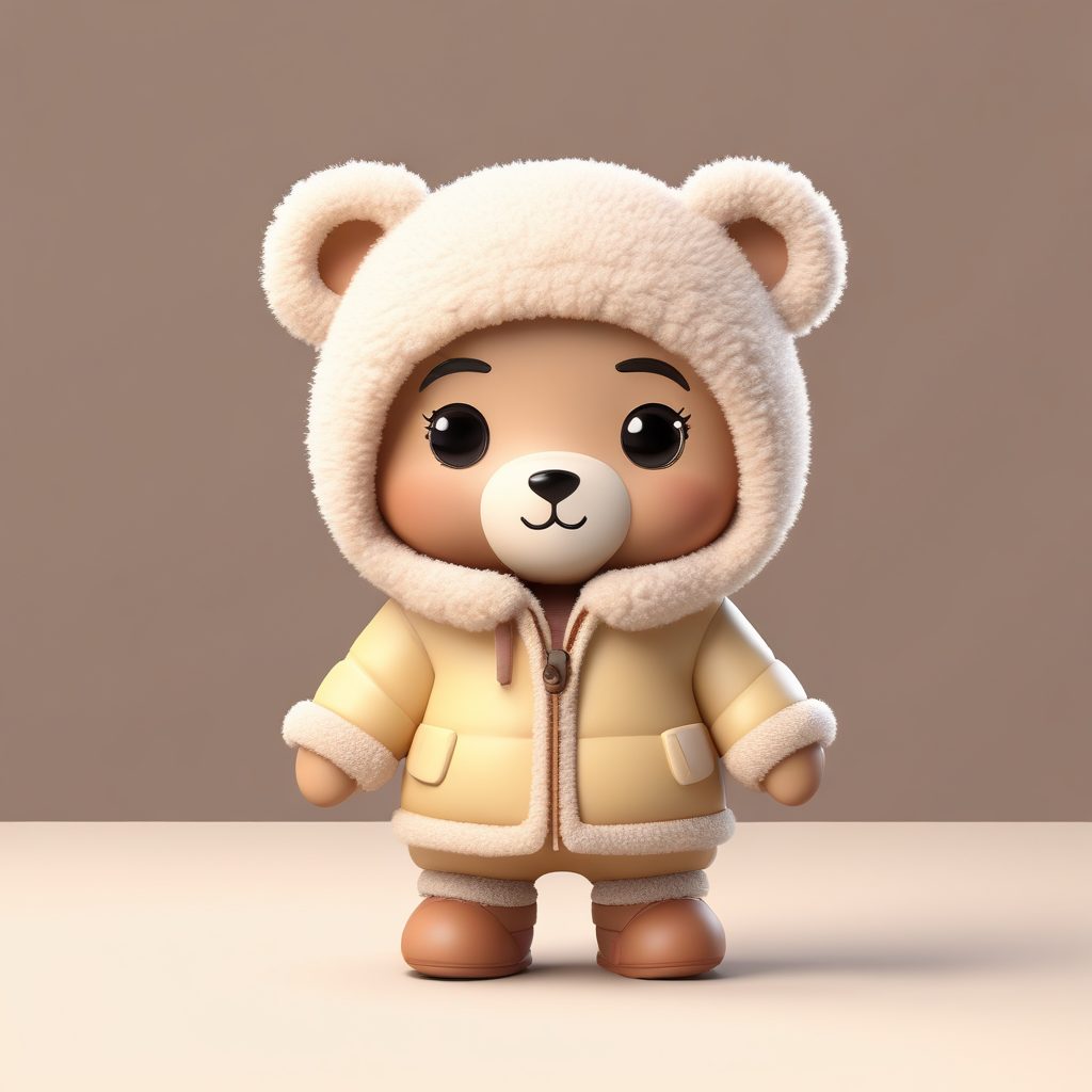 🎉元旦限定!抱抱熊Q版人物,C4D粘土风情侣头像素材
