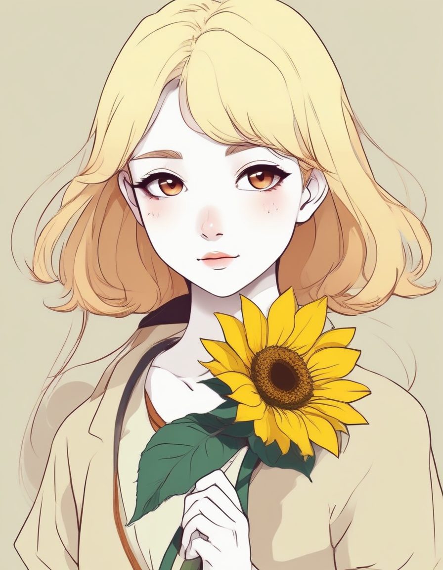 🌻元气少女夏日限定头像!明亮向日葵配色,治愈系爆棚