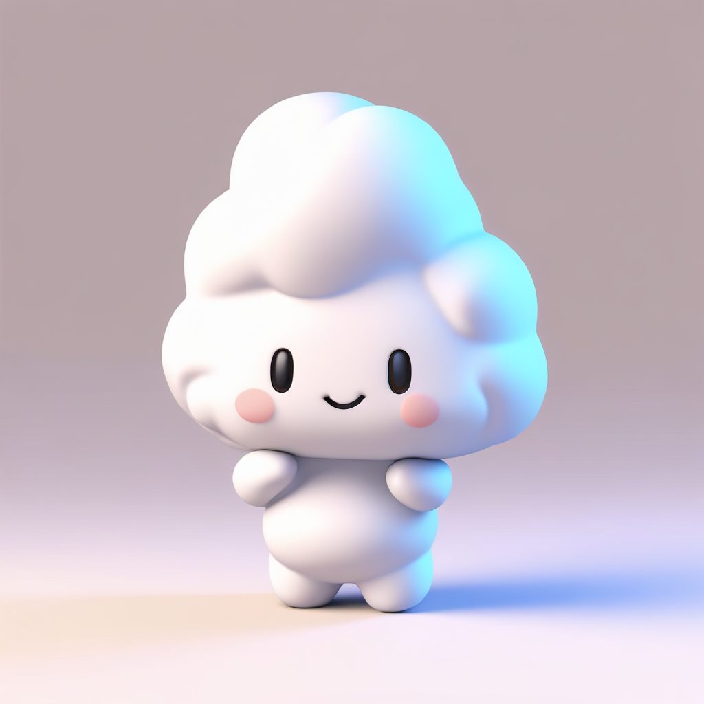 云朵精灵上线：超治愈Q版卡通，C4D光线追踪打造的3D软萌盲盒！