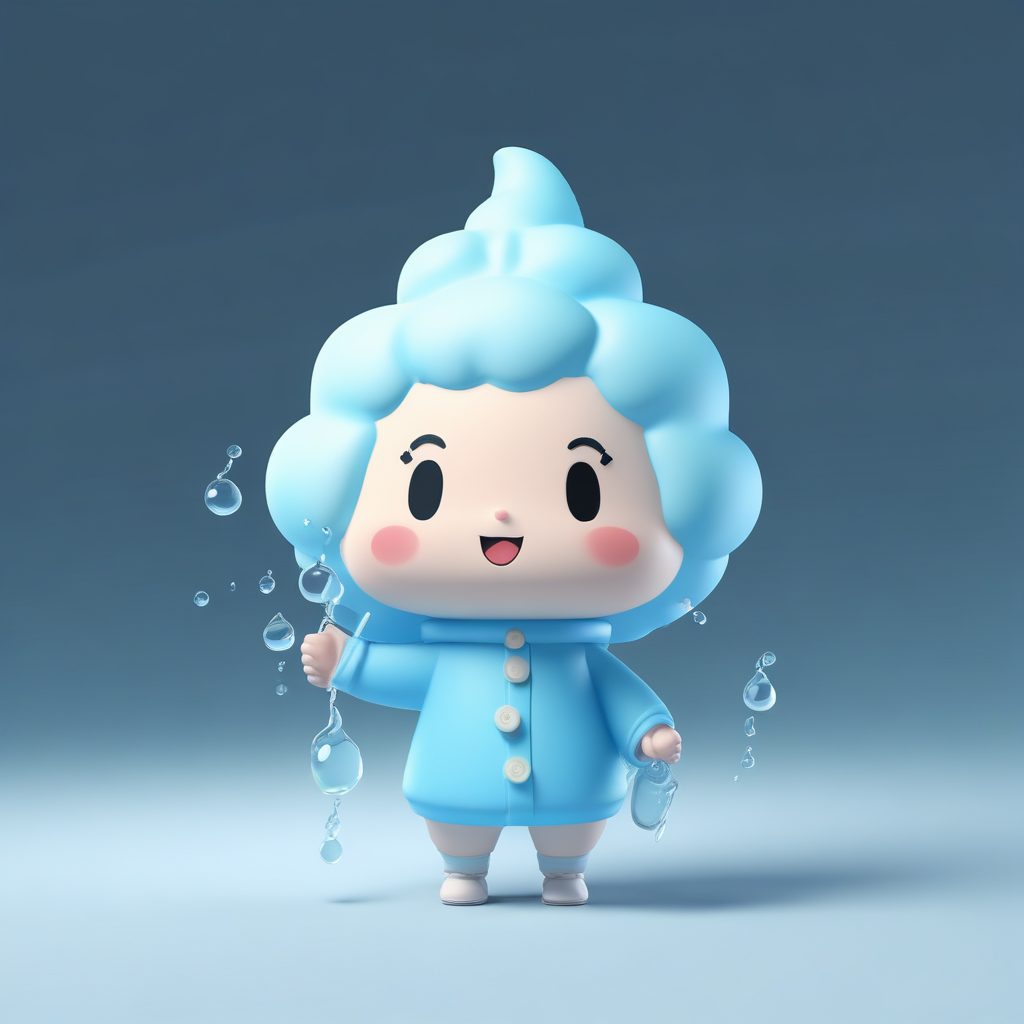 云朵收集者：极简动漫角色的C4D高光渲染与唯美构图