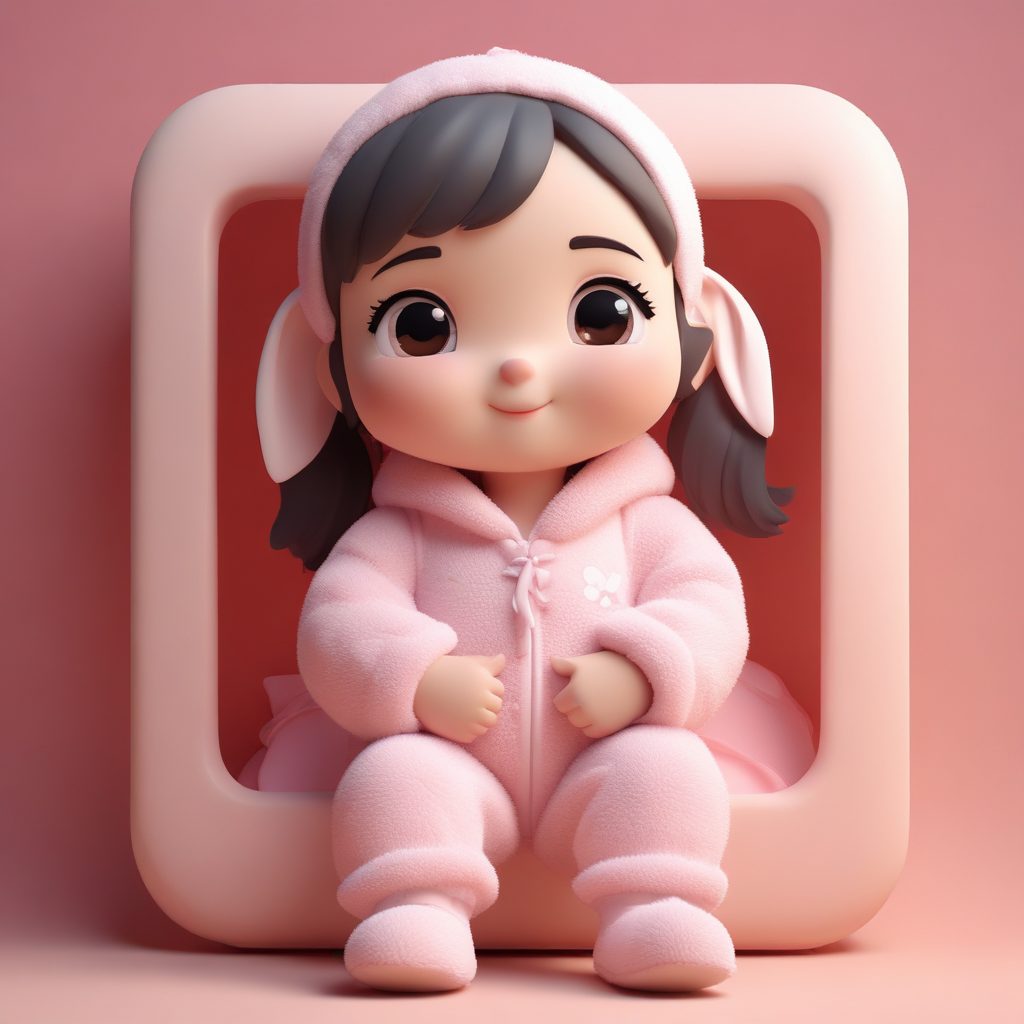 宅家温暖: Q版毛绒拖鞋女孩的慵懒姿态（8K AI绘画）