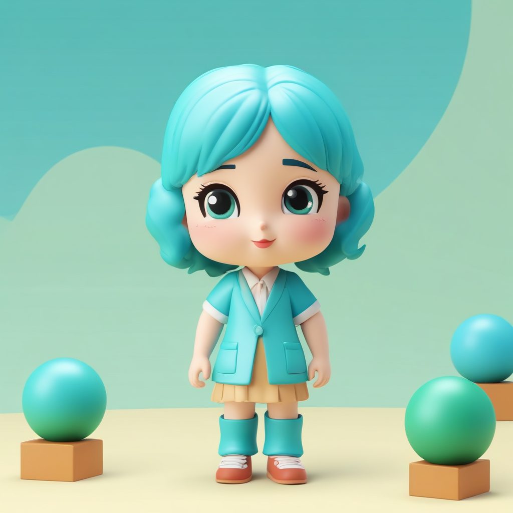 🌍站在地球上的Q版地理老师！C4D盲盒风，8K超清细节，做壁纸太合适