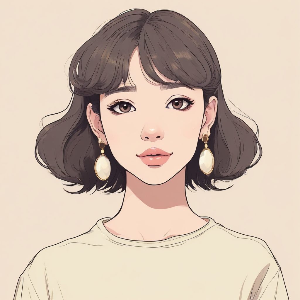 “珍珠饰品”极简少女:低饱和度与纯色背景的高级感融合