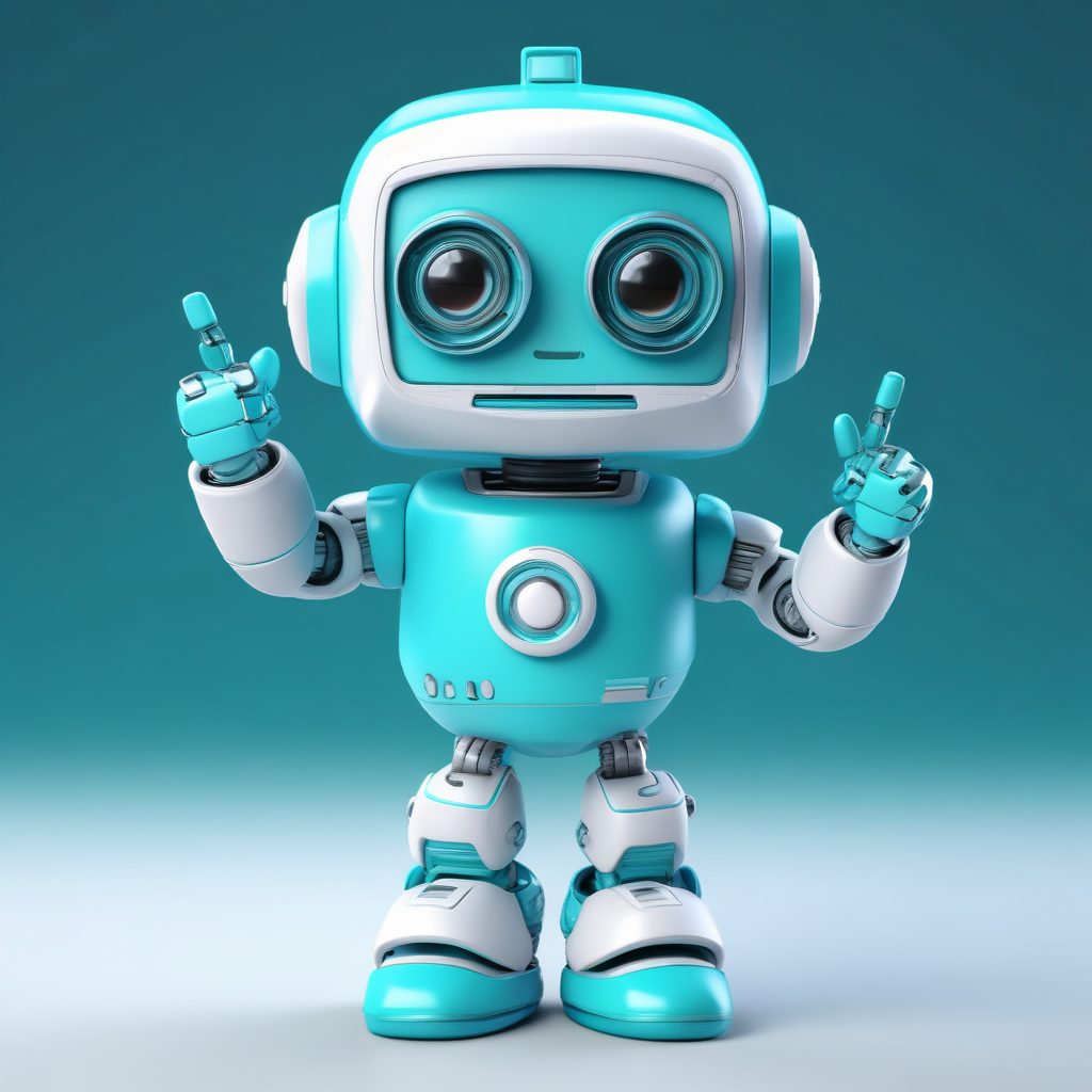 蒸汽波复古机器人Q版：金属黏土质感提示词，C4D光影绝美