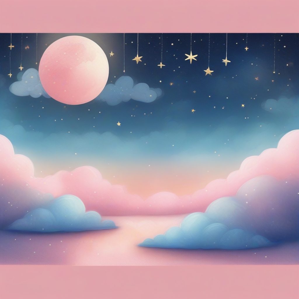 治愈系AI插画:粉蓝渐变的极简风格星空云朵提示词教程