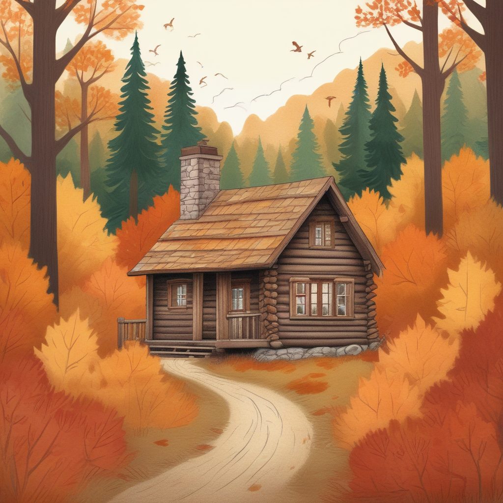 治愈系壁纸 | 铅笔手绘风森林小屋，超适合做电脑桌面背景！