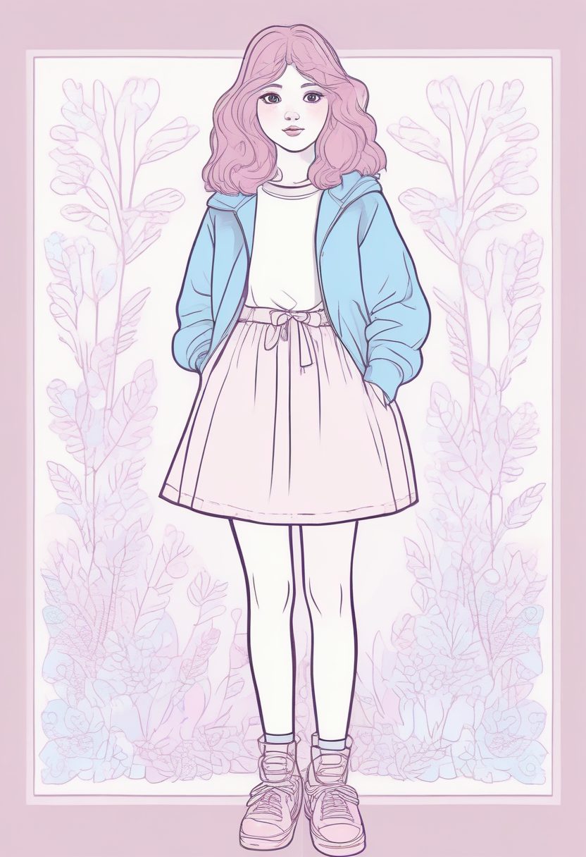 治愈系穿搭！粉蓝马卡龙极简软萌风少女全身像，太适合做头像了