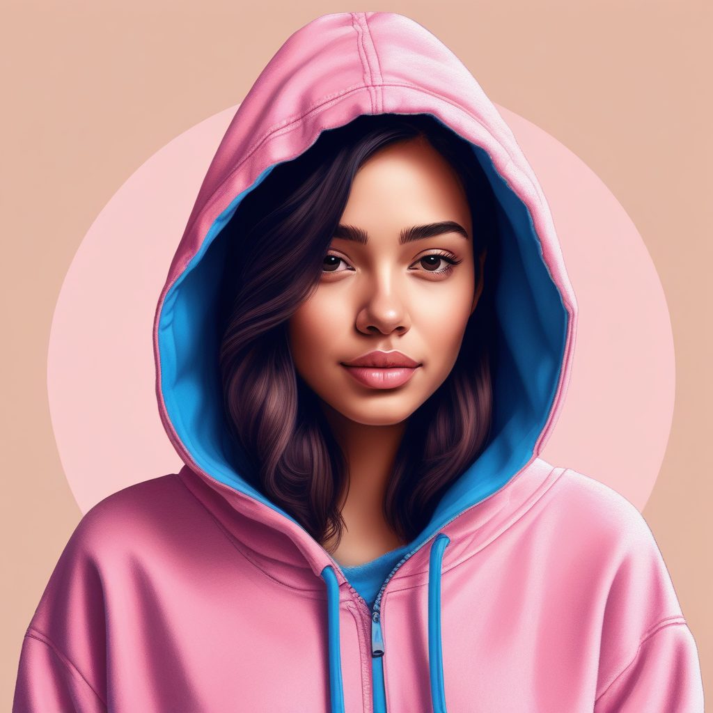 治愈系穿搭模板：粉蓝极简线稿手绘插画，蜡笔质感头像新预定