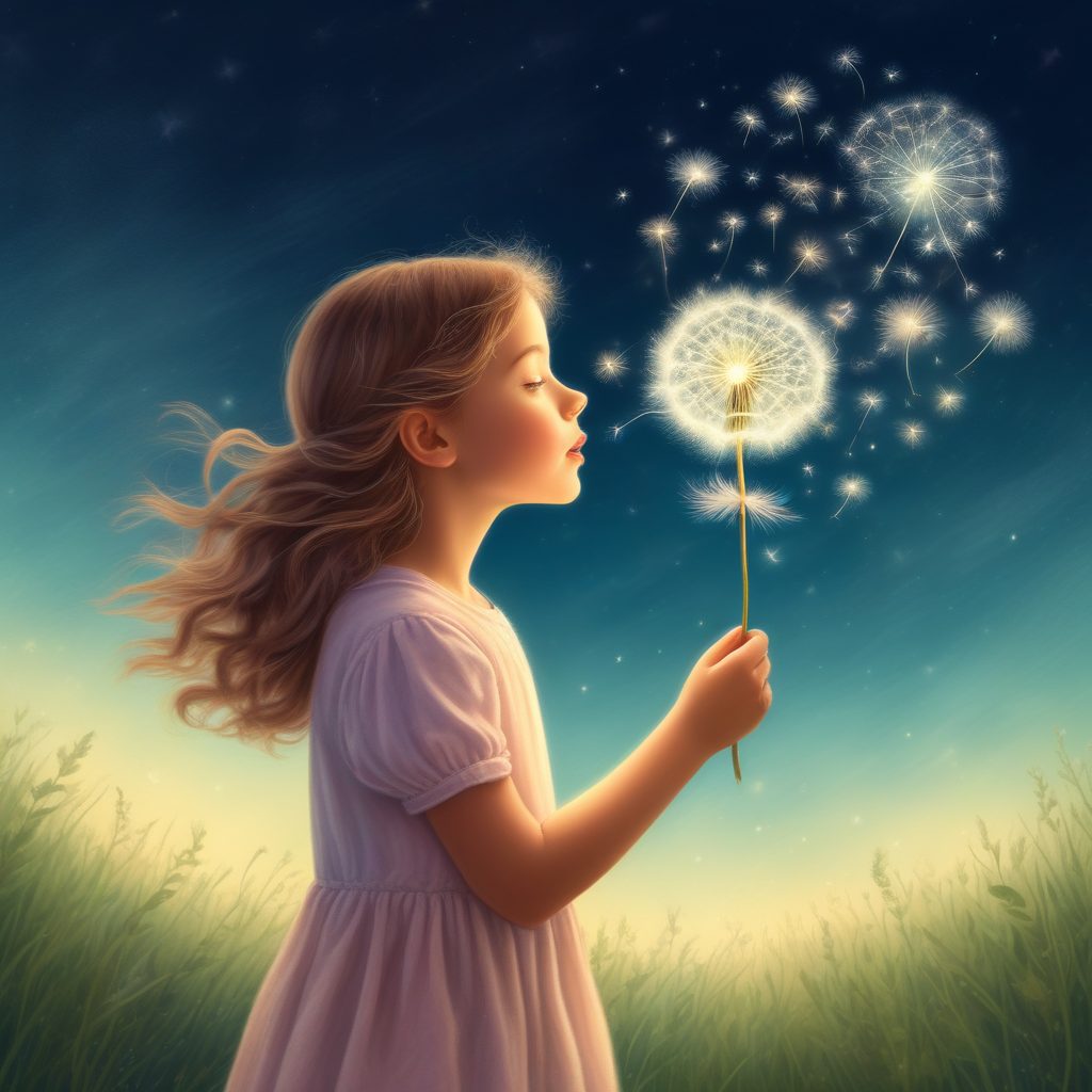 治愈系|吹散蒲公英,种子化作星辰的梦幻画面