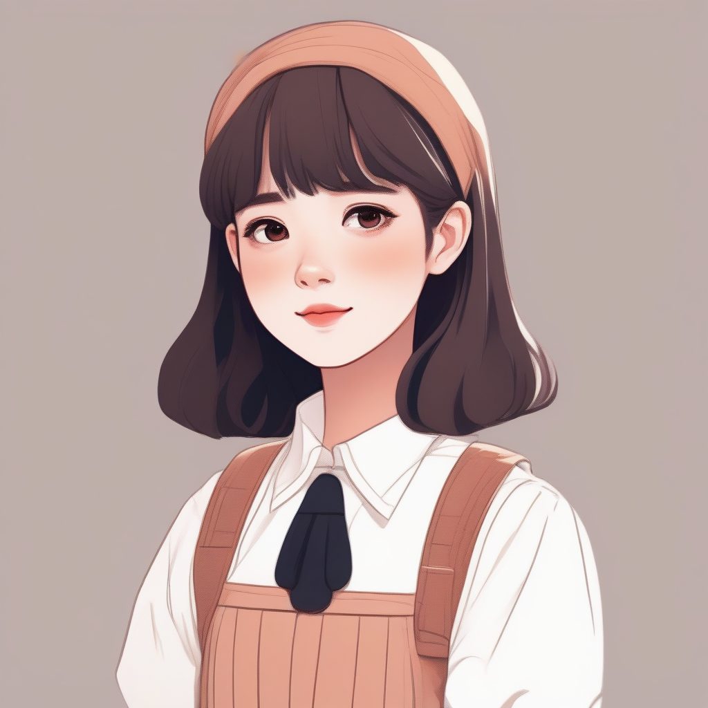 治愈系马卡龙色Q版女孩:极简风学院穿搭与纯色背景图绘制指南