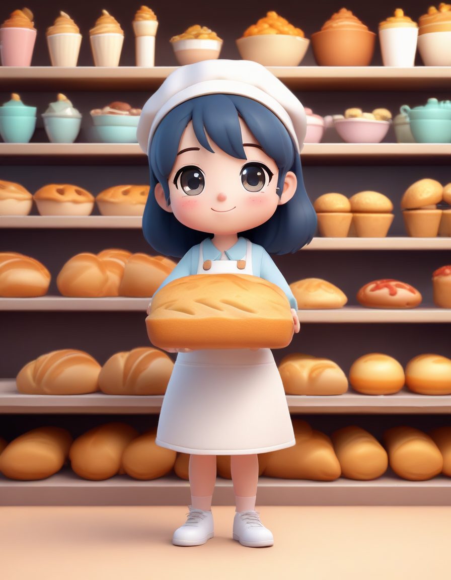 🍞治愈系面包师Q版!刚出炉面包黏土手办全身像,超温暖柔和色彩!