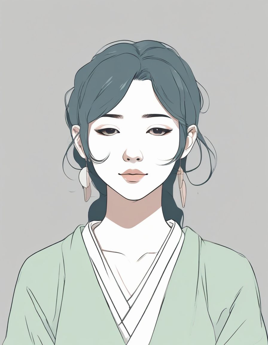 🧘治愈系冥想少女！极简线稿插画，佛系淡雅配色，静心壁纸