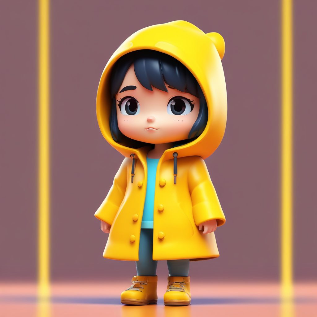 治愈系Q版插画: 雨天靠窗发呆的忧郁少女 (超萌动态)