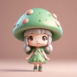 治愈系Q版蘑菇精灵女孩:粘土材质3D渲染图文生成技巧 7 zhi yu xi q ban mo gu jing ling nyu hai nian tu cai zhi 3d xuan ran tu wen sheng cheng ji qiao
