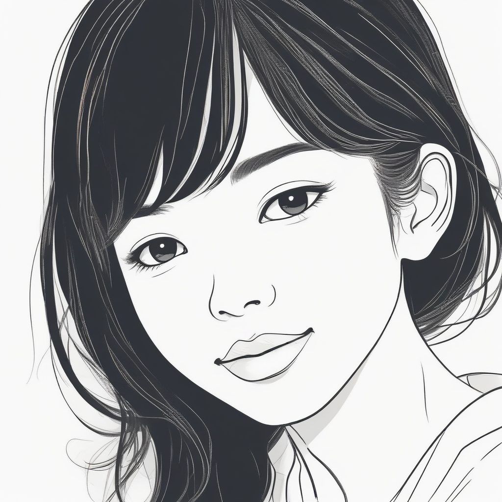 治愈系少女的微笑😊！元气满满极简线稿头像，奶油橘配色，瞬间提升好感度