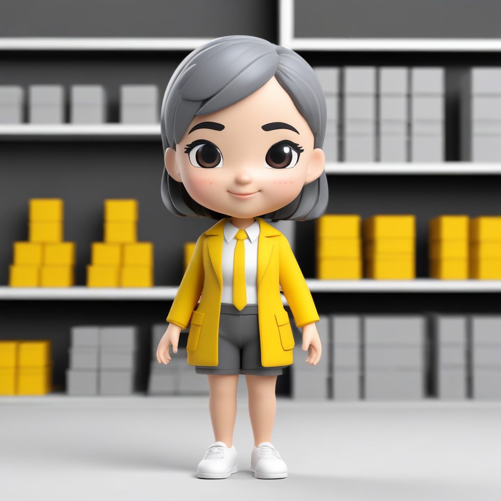 📈专业范经济学Q版老师！拿着数据图表，3D渲染极简风头像