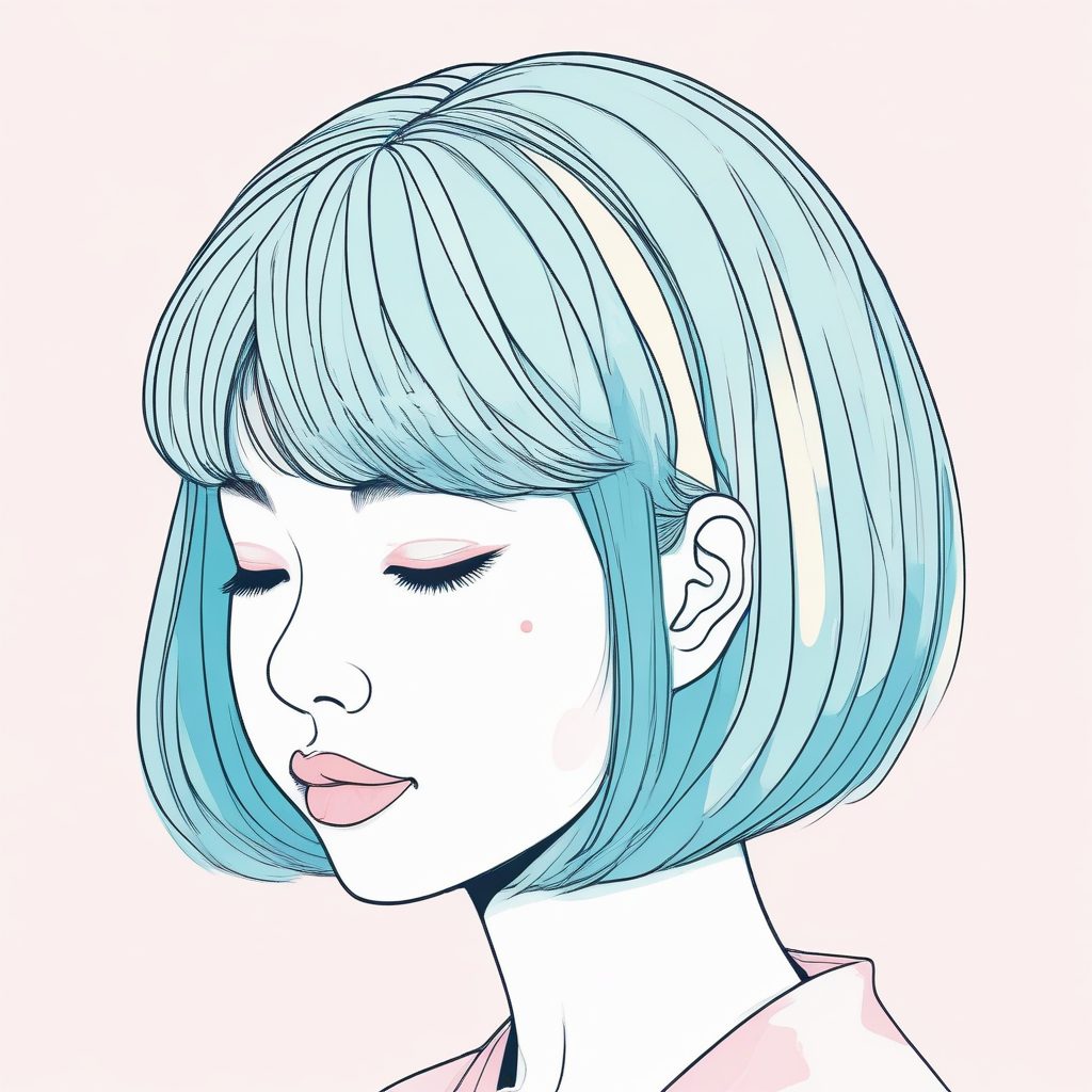 ✨自带柔光滤镜！日系少女极简线稿，梦幻马卡龙配色，甜到心坎里