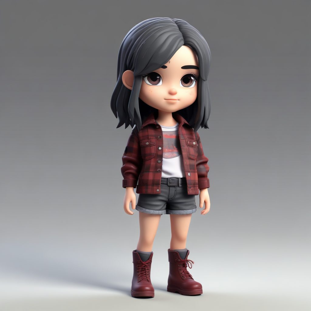 🎸90年代Grunge Q版：法兰绒与马丁靴，叛逆少女风！