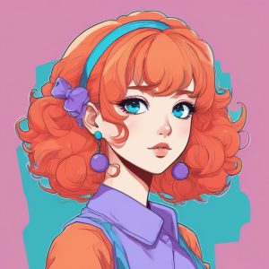 🕹️90s赛璐珞高饱和感：复古发夹少女的潮酷肖像