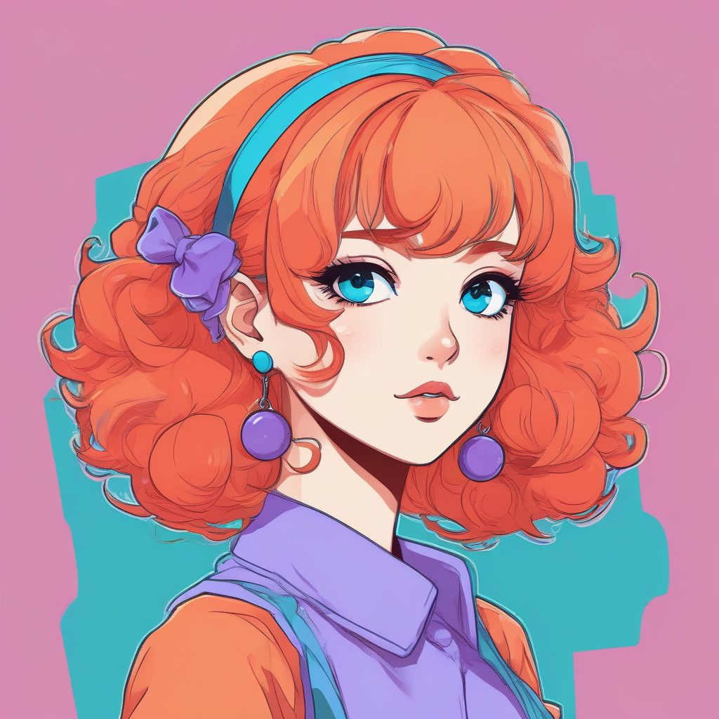 🕹️90s赛璐珞高饱和感：复古发夹少女的潮酷肖像