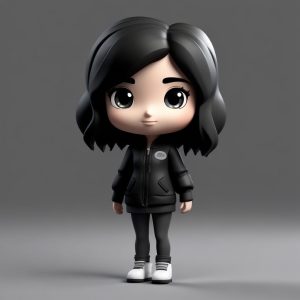 🖤 Acubi辣妹风！极简酷拽Q版少女盲盒提示词 | 辣妹头像