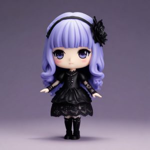 🖤暗黑萝莉战神!Q版洛丽塔盲盒,超细节软陶材质提示词公开🔓