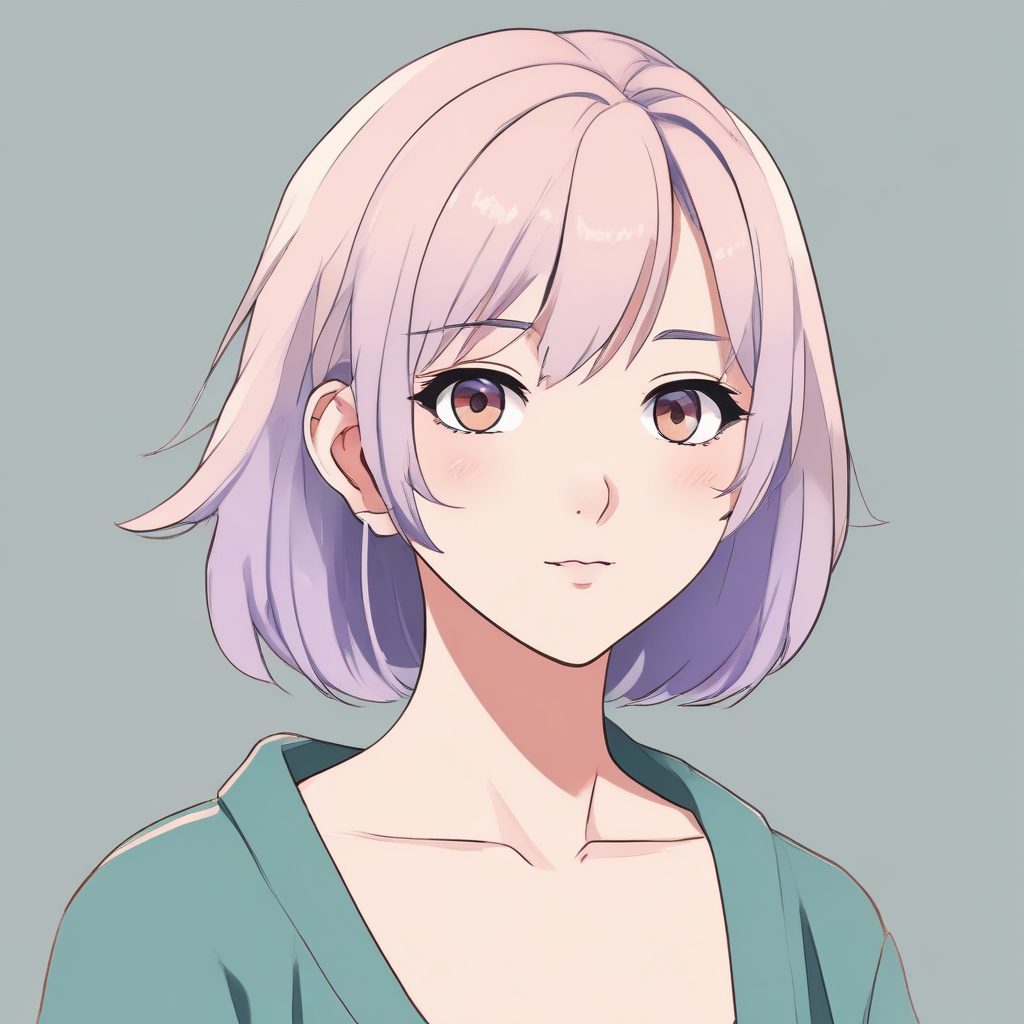 Anime极简少女头像🔥纯色背景一键出图