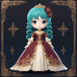 ⚜️巴洛克宫廷Q版 | 华丽酒红色刺绣，极致复古优雅！