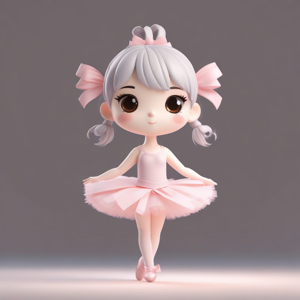 🩰 Balletcore风来袭！软糯Q版芭蕾少女提示词 | 3D粘土头像