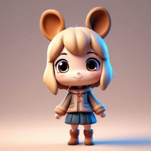 🦄爆火Q版兽耳娘头像！C4D粘土风3D盲盒手办全身照 | 最适合做头像的AI绘画提示词