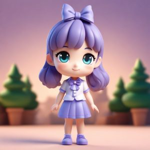 💚宝石色反差！夏日清爽JK Q版站姿立绘，8K高精盲盒