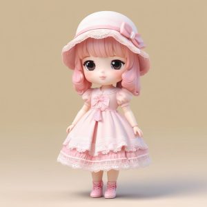 🍰草莓奶油洛丽塔Q版! 甜度超标的3D手办教程! 头像必备!