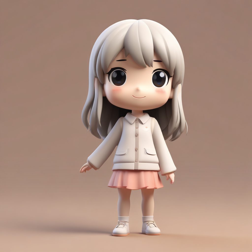 💖超 cute Q版女教师全身立绘！用C4D渲染的3D粘土风盲盒教师形象🔥