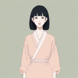 🔥潮流必收！日韩极简风美少女头像单人肖像生成